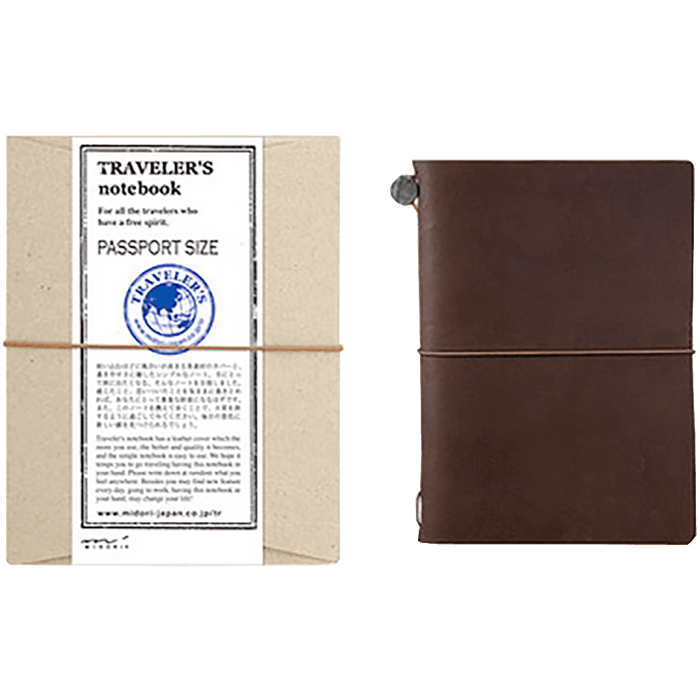 Traveler's Notebook - Brown - Passport Size - Pen Boutique Ltd