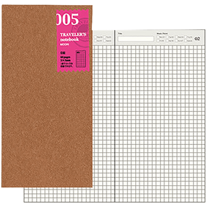Traveler's Notebook 005 Refill - Regular Size - Free Diary - Pen Boutique Ltd