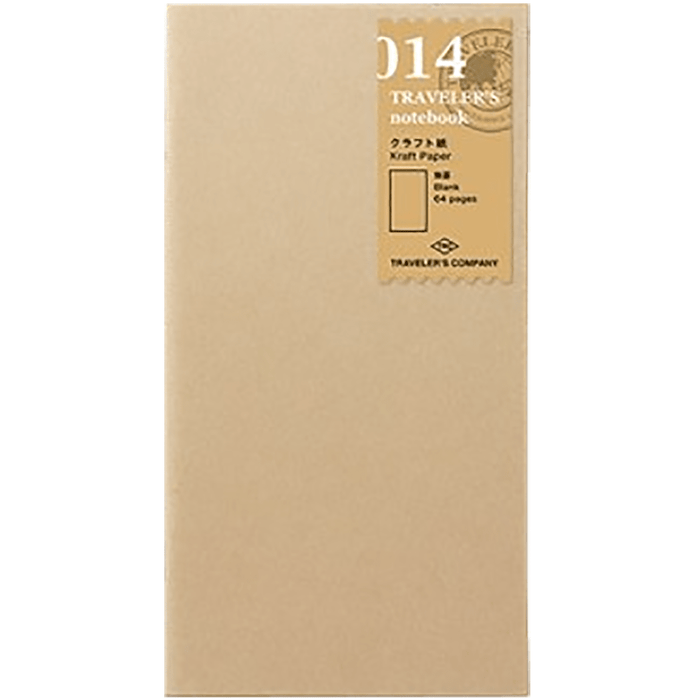 Traveler's Notebook 014 Refill - Regular Size - Kraft Paper - Pen Boutique Ltd
