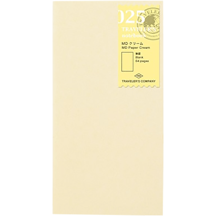 Traveler's Notebook 025 Refill - Regular Size - Blank - Pen Boutique Ltd