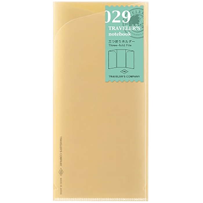 Traveler's Notebook 029 Three-Fold File - Regular Size - Pen Boutique Ltd