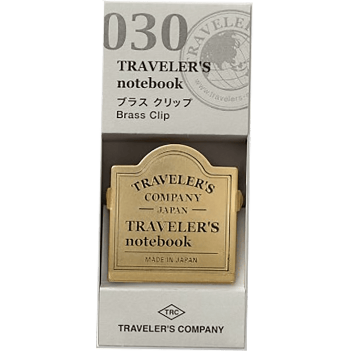 Traveler's Notebook 030 Brass Clip - Logo - Pen Boutique Ltd