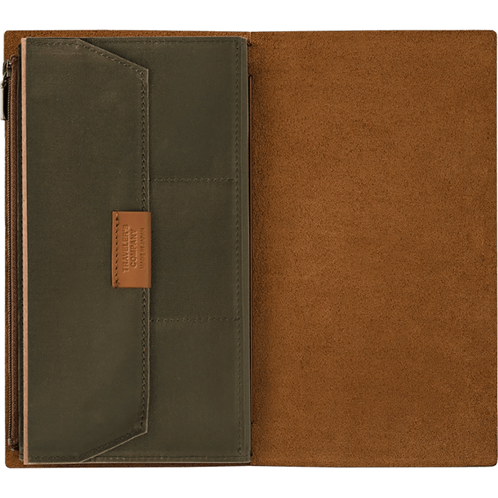 Traveler's Notebook Case - Olive (Regular Size) - Pen Boutique Ltd