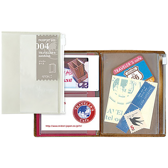Traveler's Notebook P04 Refill - Passport Size - Zipper Pocket - Pen Boutique Ltd