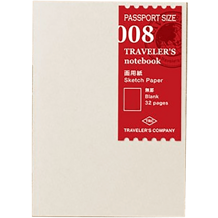 Traveler's Notebook P08 Refill - Passport Size - Drawing Paper - Pen Boutique Ltd