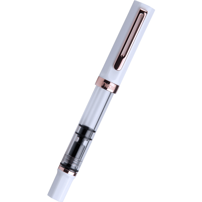TWSBI Eco Fountain Pen - White - Rose Gold Trim (Special Edition) - Pen Boutique Ltd