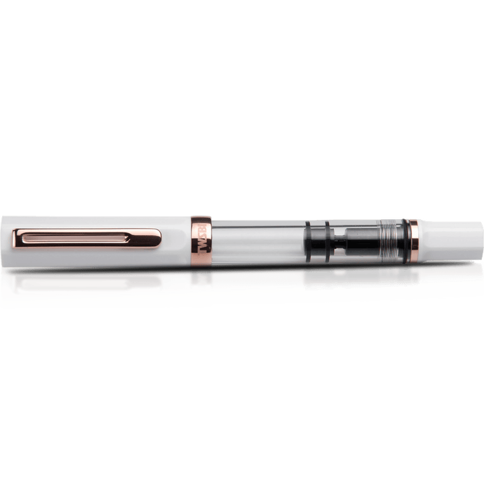 TWSBI Eco Fountain Pen - White - Rose Gold Trim (Special Edition) - Pen Boutique Ltd