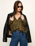 Uma High Neck Silk Shirt Decoratif