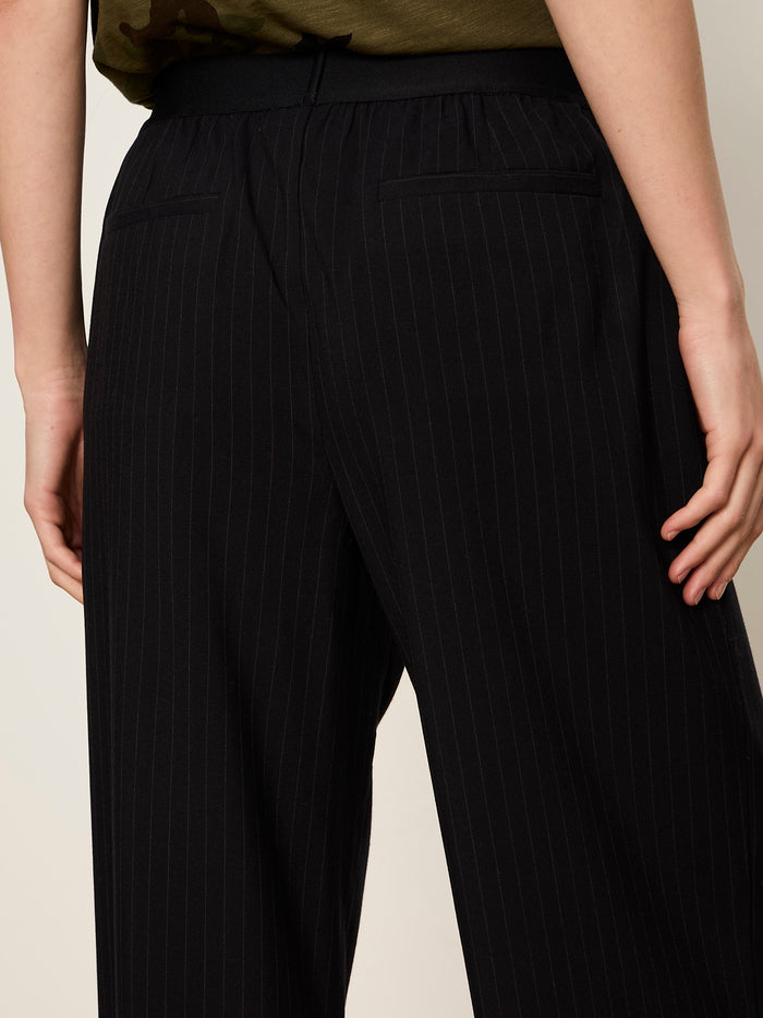 Uplift Pull-On Trouser Navy Pinstripe