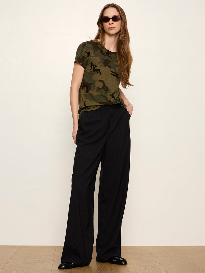 Uplift Pull-On Trouser Navy Pinstripe