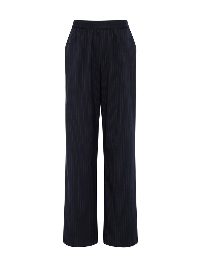 Uplift Pull-On Trouser Navy Pinstripe