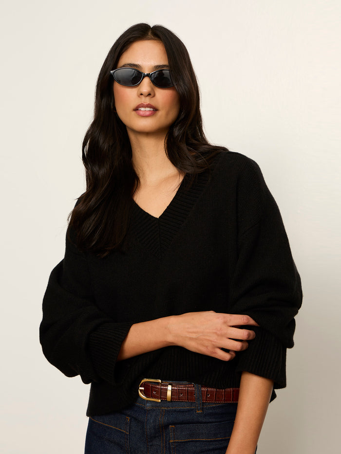 Vanna V-Neck Sweater Black