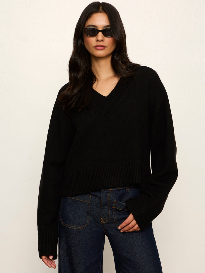 Vanna V-Neck Sweater Black