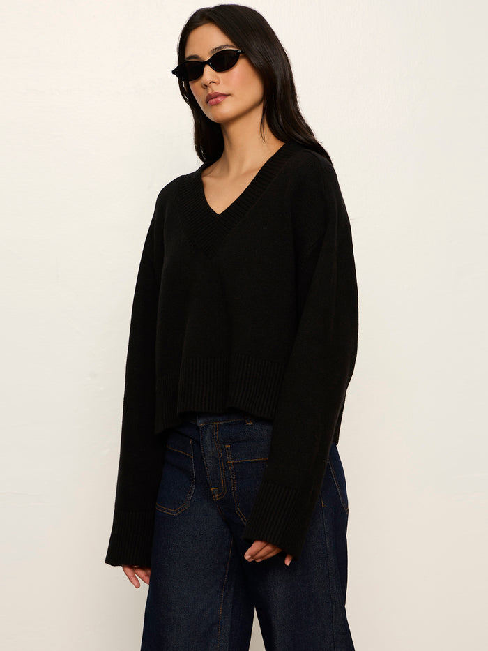 Vanna V-Neck Sweater Black
