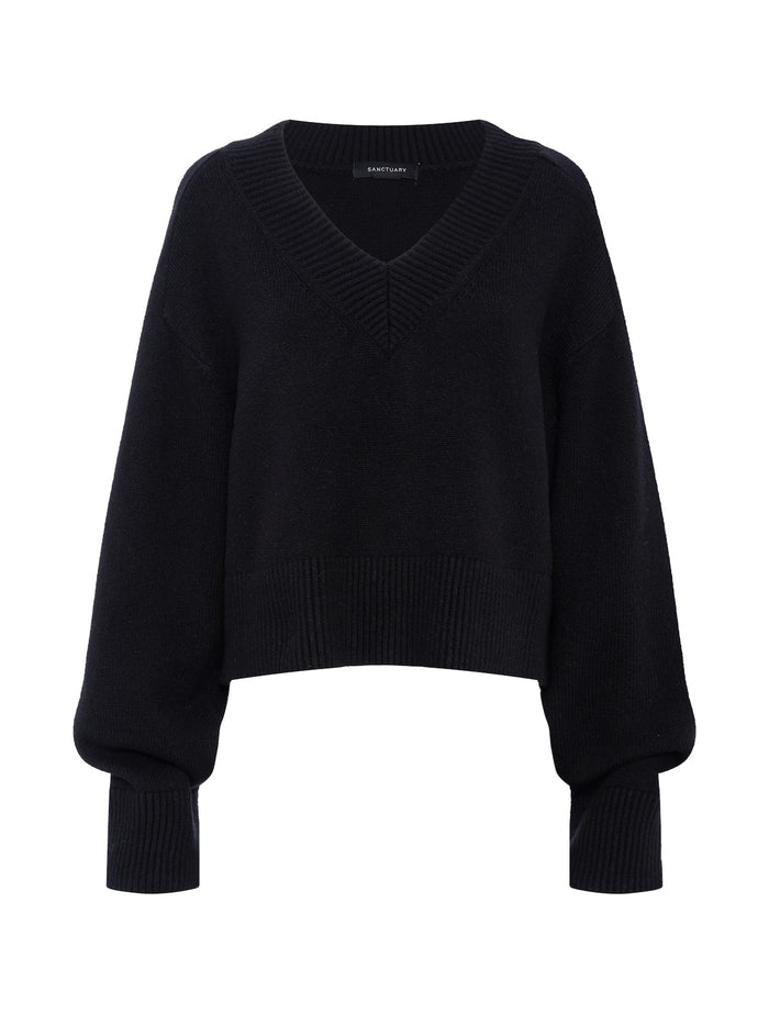 Vanna V-Neck Sweater Black
