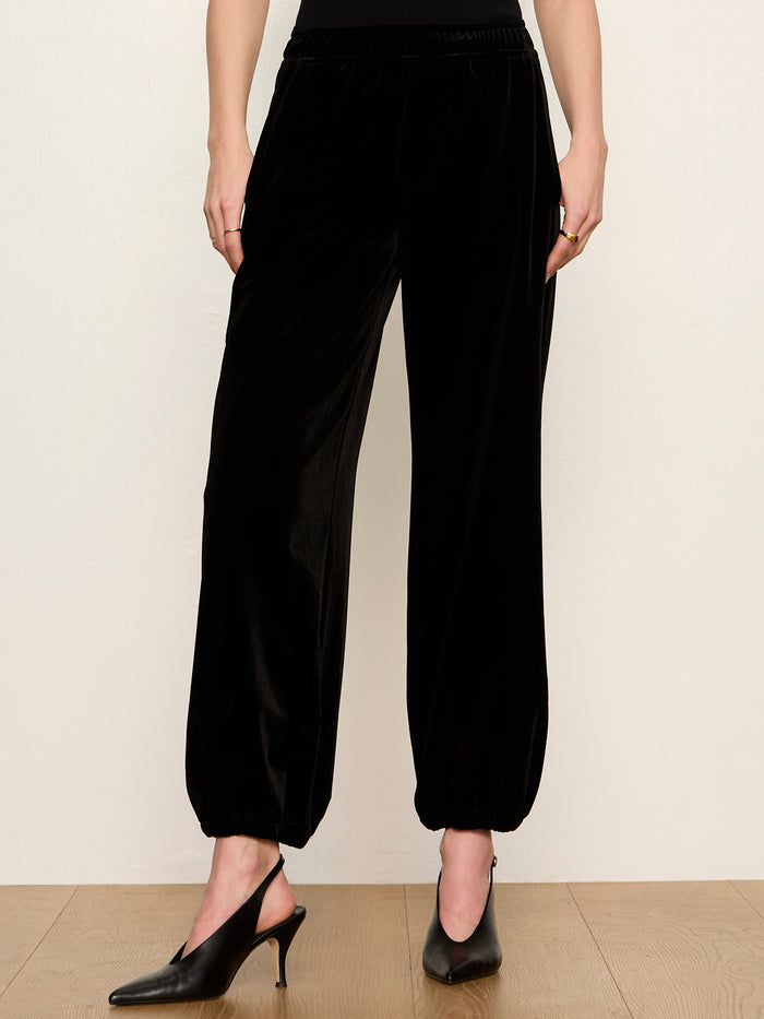 Velvet Micro Balloon Pant Black