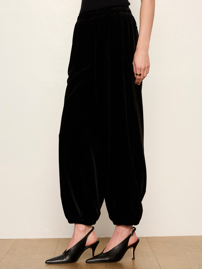 Velvet Micro Balloon Pant Black