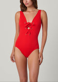 Vermilion Lace Up One Piece