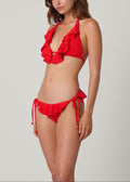 Vermilion String Ruffle Bottom