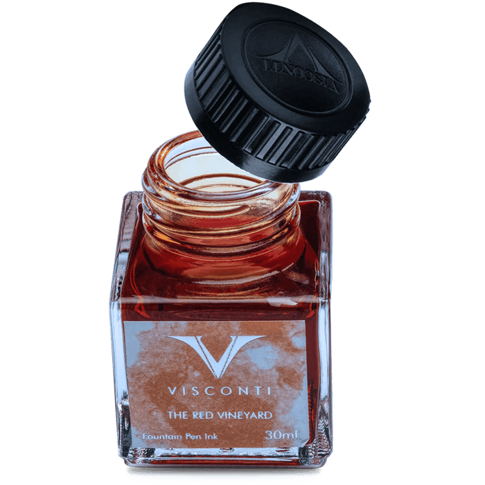 Visconti Van Gogh Ink Bottle - Red Vineyard - Orange - 30ml - Pen Boutique Ltd