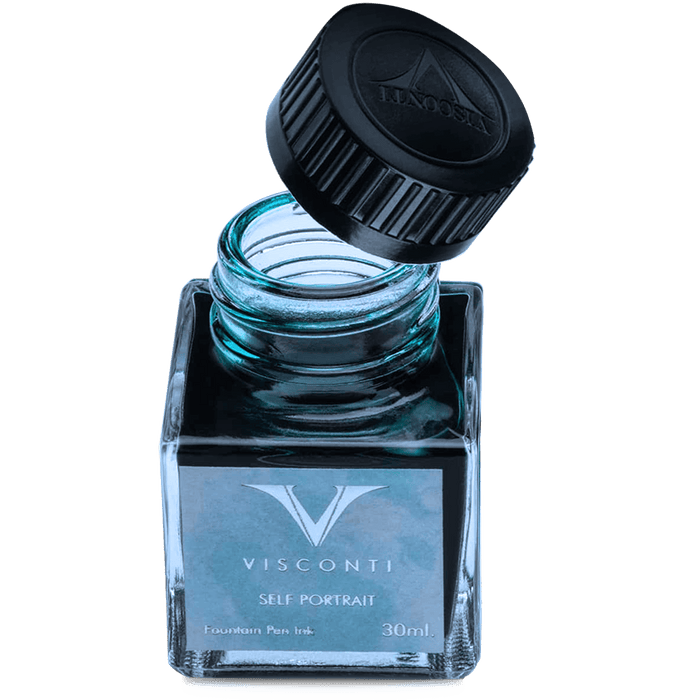 Visconti Van Gogh Ink Bottle - Self - Portrait - Light Blue - 30ml - Pen Boutique Ltd