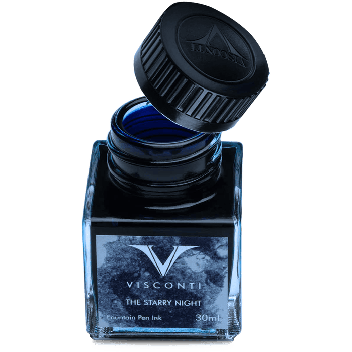 Visconti Van Gogh Ink Bottle - Starry Night - Deep Blue - 30ml - Pen Boutique Ltd