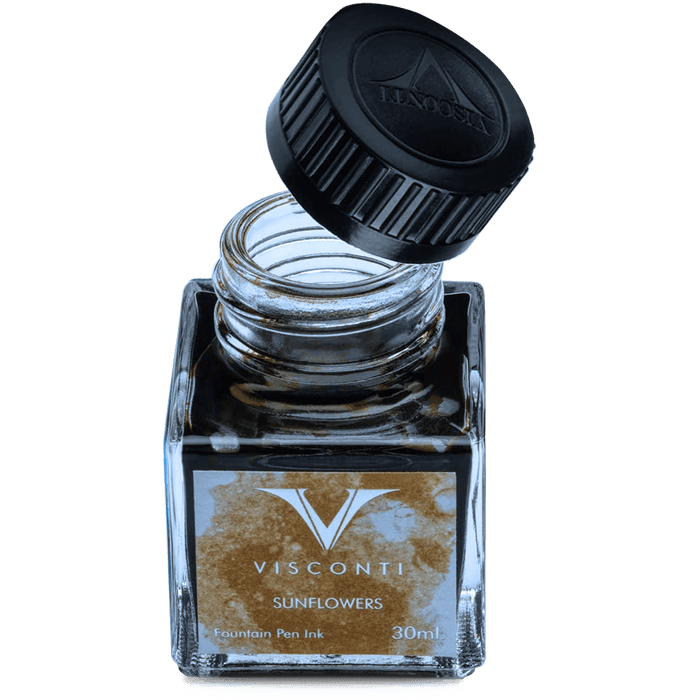 Visconti Van Gogh Ink Bottle - Sunflowers - Ochre - 30ml - Pen Boutique Ltd