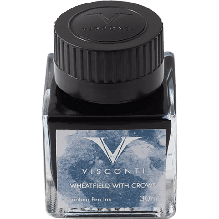 Visconti Van Gogh Ink Bottle - Wheatfield with Crows - Blue - 30ml - Pen Boutique Ltd