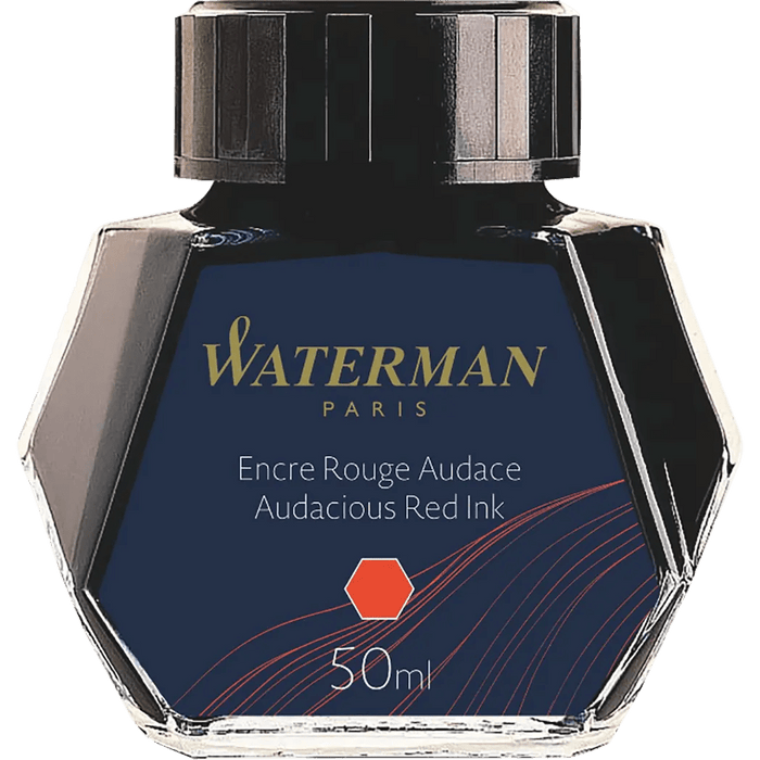 Waterman Bottled Ink - Audacious Red - 50ml - Pen Boutique Ltd