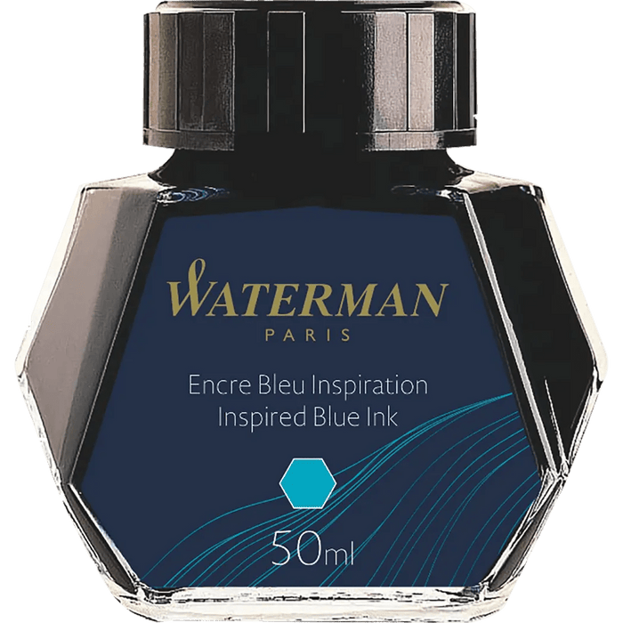 Waterman Bottled Ink - Inspired Blue - 50ml - Pen Boutique Ltd