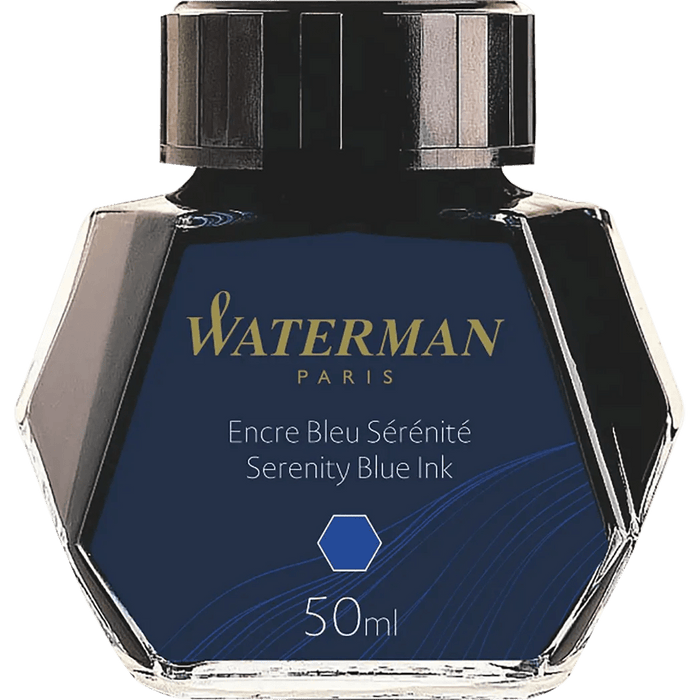Waterman Bottled Ink - Serenity Blue - 50ml - Pen Boutique Ltd