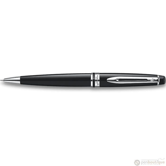 Waterman Expert Ballpoint Pen - Black - Chrome Trim - Pen Boutique Ltd