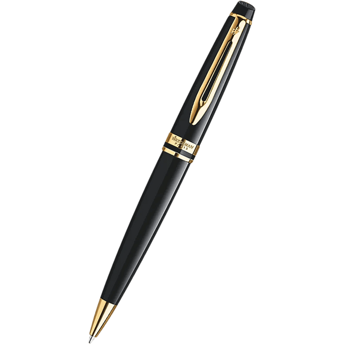 Waterman Expert Ballpoint Pen - Black - Gold Trim - Pen Boutique Ltd