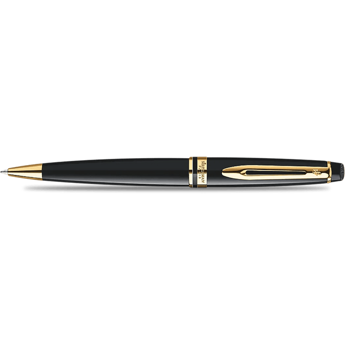 Waterman Expert Ballpoint Pen - Black - Gold Trim - Pen Boutique Ltd