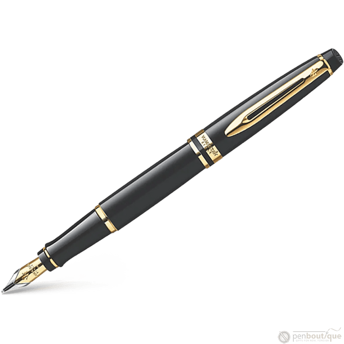 Waterman Expert Fountain Pen - Black - Gold Trim - Pen Boutique Ltd