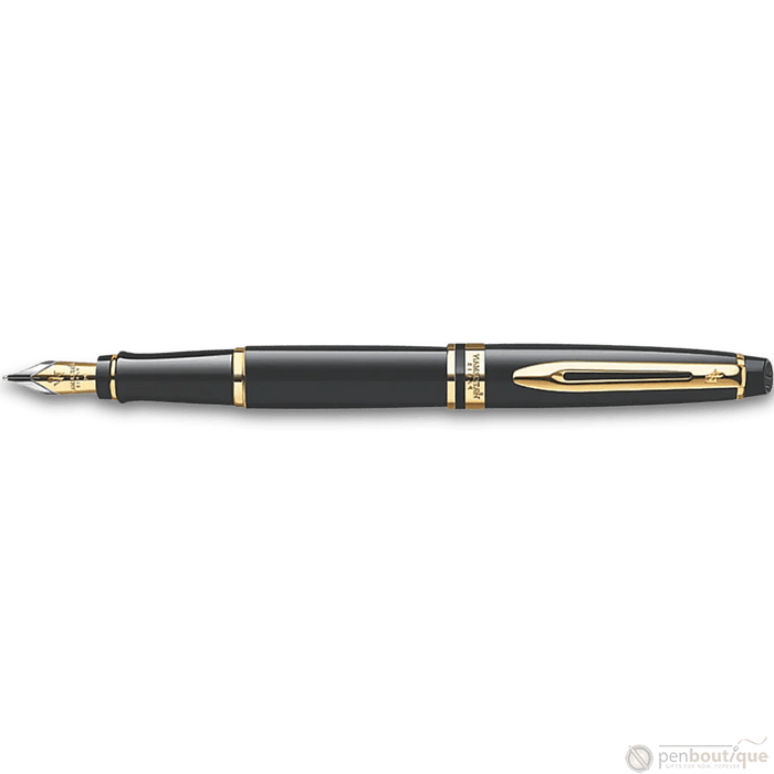 Waterman Expert Fountain Pen - Black - Gold Trim - Pen Boutique Ltd