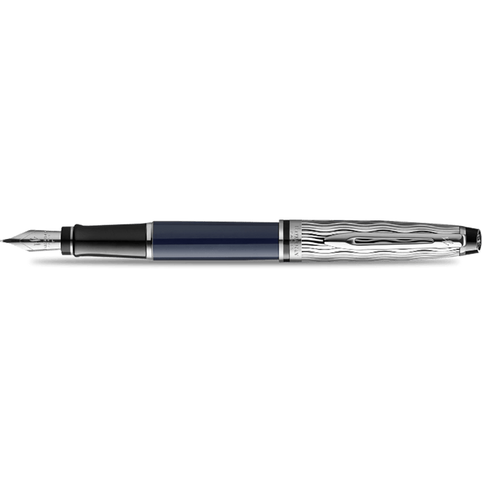 Waterman Expert L'Essence du Bleu Fountain Pen - Metal & Blue - Pen Boutique Ltd