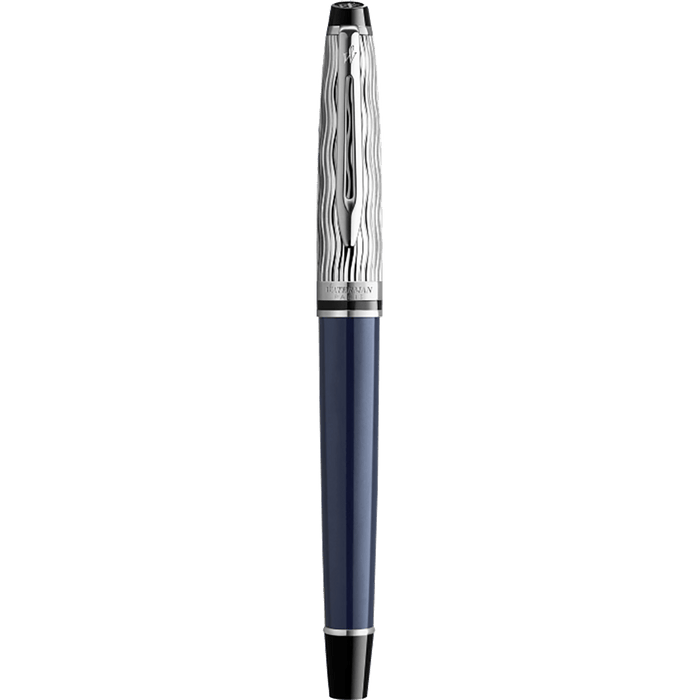 Waterman Expert L'Essence du Bleu Fountain Pen - Metal & Blue - Pen Boutique Ltd
