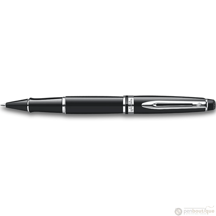Waterman Expert Rollerball Pen - Black - Chrome Trim - Pen Boutique Ltd