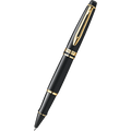 Waterman Expert Rollerball Pen - Black - Gold Trim - Pen Boutique Ltd