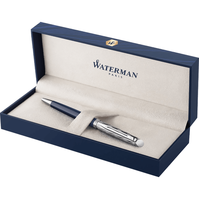Waterman Hemisphere L'Essence du Bleu Ballpoint Pen - Metal & Blue - Pen Boutique Ltd