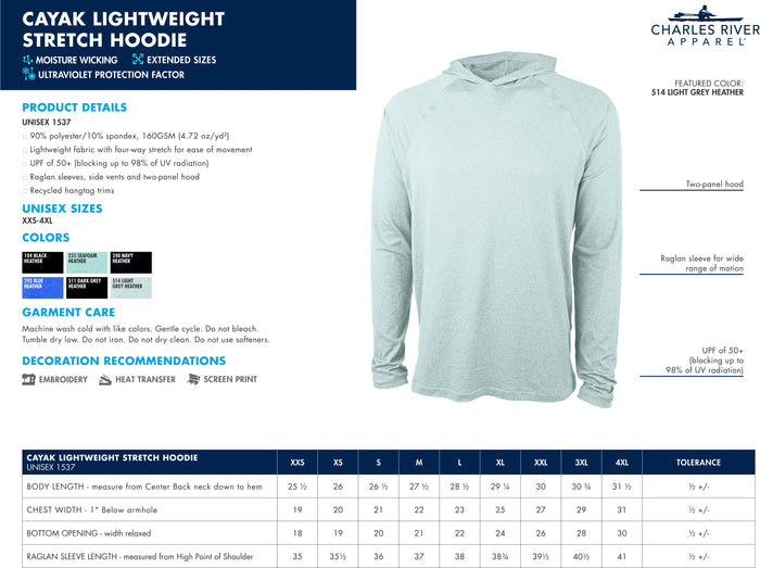 Westford Academy Cayak Unisex Lightweight Stretch Hoodie