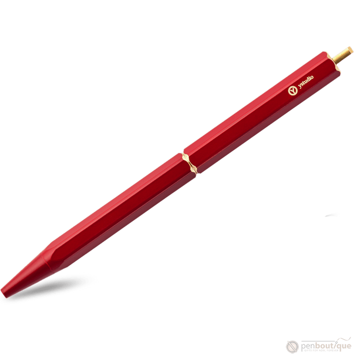 YStudio Brassing Portable Ballpoint Pen - Red - Pen Boutique Ltd