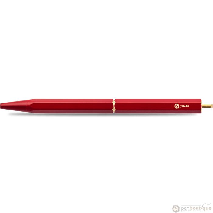 YStudio Brassing Portable Ballpoint Pen - Red - Pen Boutique Ltd