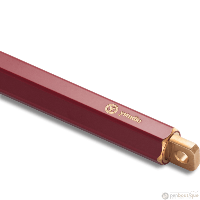 YStudio Brassing Portable Ballpoint Pen - Red - Pen Boutique Ltd