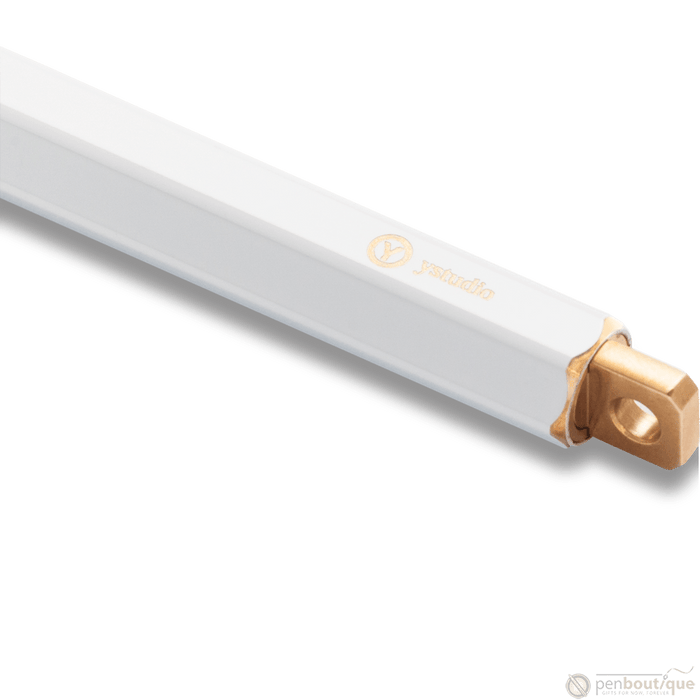 YStudio Brassing Portable Ballpoint Pen - White - Pen Boutique Ltd